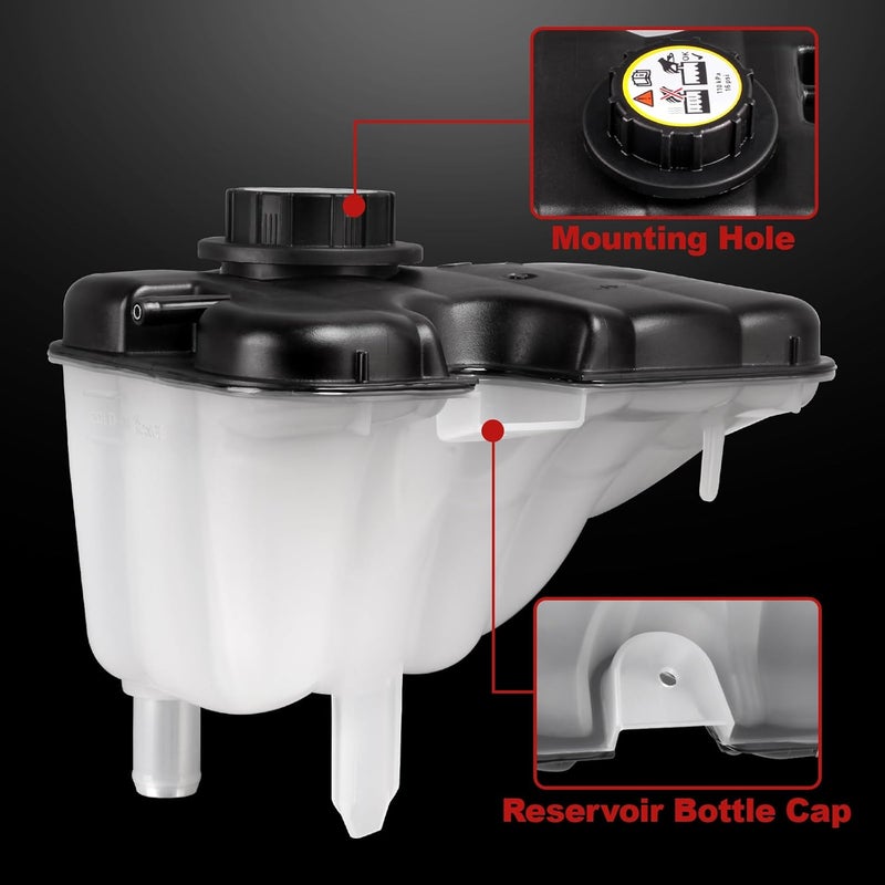 PYHAUTO Engine Coolant Reservoir Tank Compatible with Town Car Grand Marquis Marauder Crown Victoria 4.6L V8 Coolant Overflow Reservoir Replace 603-050 - Image 4
